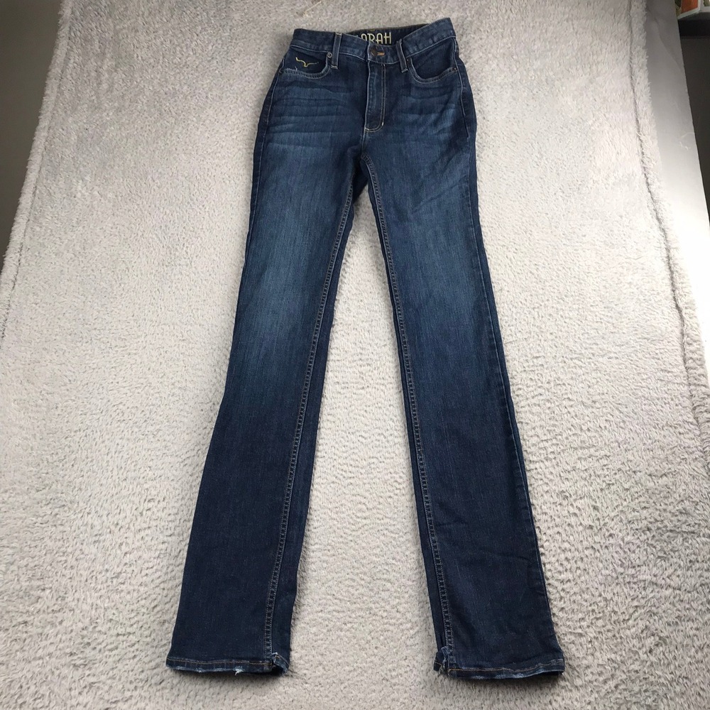 Kimes Ranch Sarah Jeans Women 00 (26x35) Dark Wash High Rise Stlim Bootcut Denim